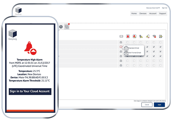 EasyLog Cloud Notifications