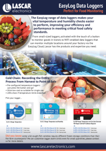 EasyLog data loggers for food monitoring 