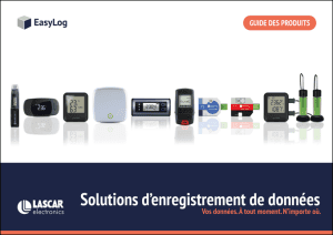 Solutions d'Enregistrement des Données - Brochure Complète du Produit