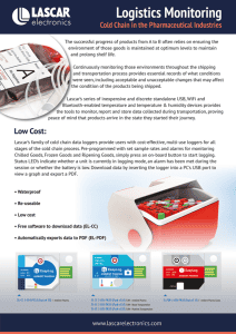 Logistics Monitoring cold chain in the pharmaceutical industries