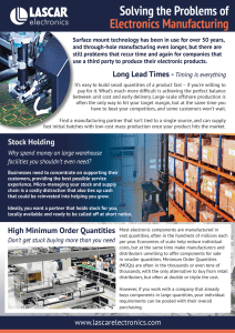 Solving problems of electronics manufacturing 